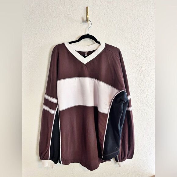 Free People Rugby-Ready Layer in Dark Espresso lavender Combo Large - Picture 4 of 8